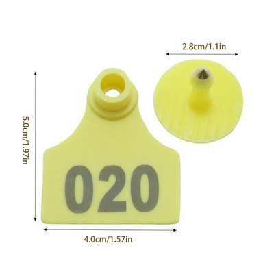 100 gab. Vara galvas lāzera numura auss uzlīme cūka aita digitālā zīme TPU materiāls lauksaimniecības dzīvnieki identitātes zīmes piederumi