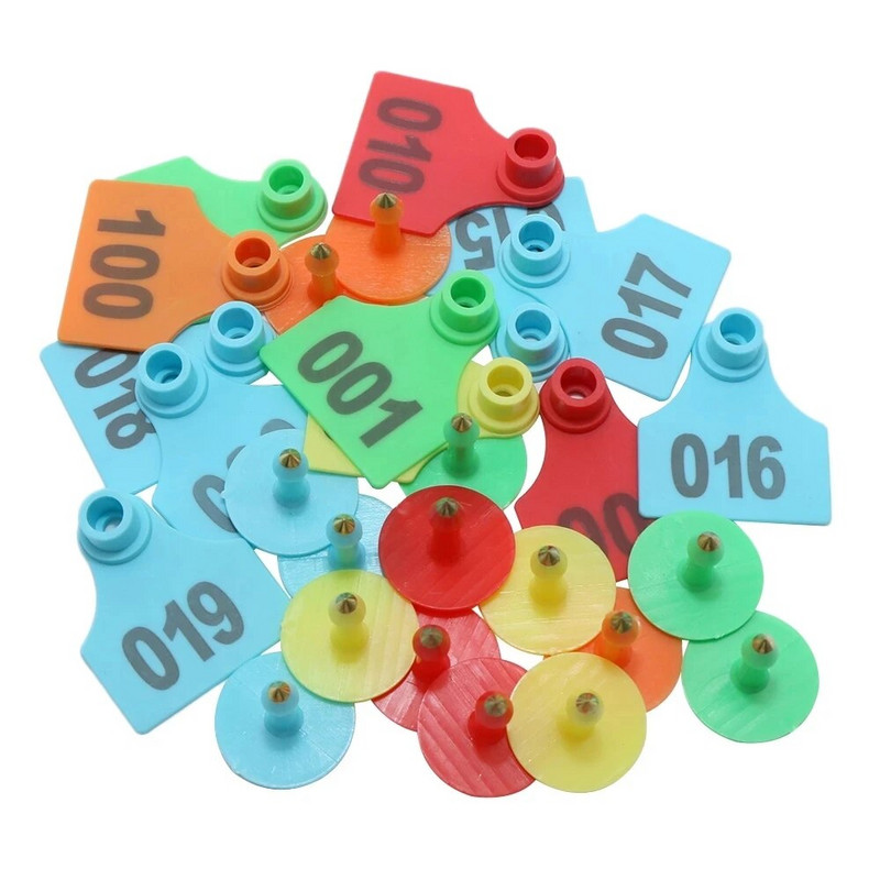 100 gab. Vara galvas lāzera numura auss uzlīme cūka aita digitālā zīme TPU materiāls lauksaimniecības dzīvnieki identitātes zīmes piederumi