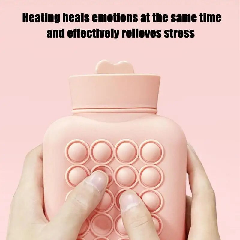 Ζεστή και κρύα συμπίεση Τσάντα για μπουκάλι ζεστού νερού Μικρή μαλακή θερμική τσάντα σιλικόνης Θέρμανση μικροκυμάτων Ταξίδι Τσάντα ζεστού νερού για παιδιά
