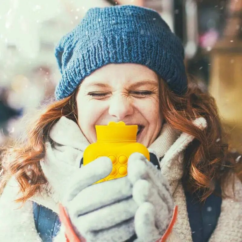 Ζεστή και κρύα συμπίεση Τσάντα για μπουκάλι ζεστού νερού Μικρή μαλακή θερμική τσάντα σιλικόνης Θέρμανση μικροκυμάτων Ταξίδι Τσάντα ζεστού νερού για παιδιά