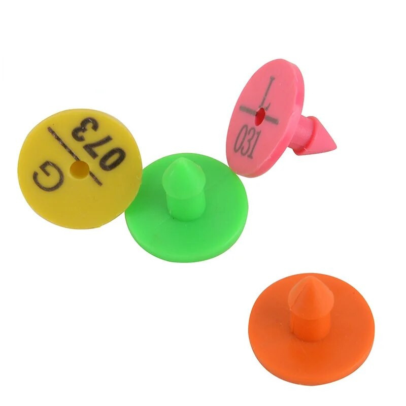 25 vnt. patvarus plastikinis triušio lapės audinės šuns mažo gyvūno ausų įsagas su numeriu spausdinimo lazeriu auskarai Ūkio gyvūno identifikavimo kortelė