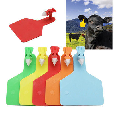 Crotalie integrată pentru urechi TPU Număr necompletat Boer Capră Vacă Crotalie scrisă de mână Arbitrare Informații despre animale de fermă 5 buc 62*82mm