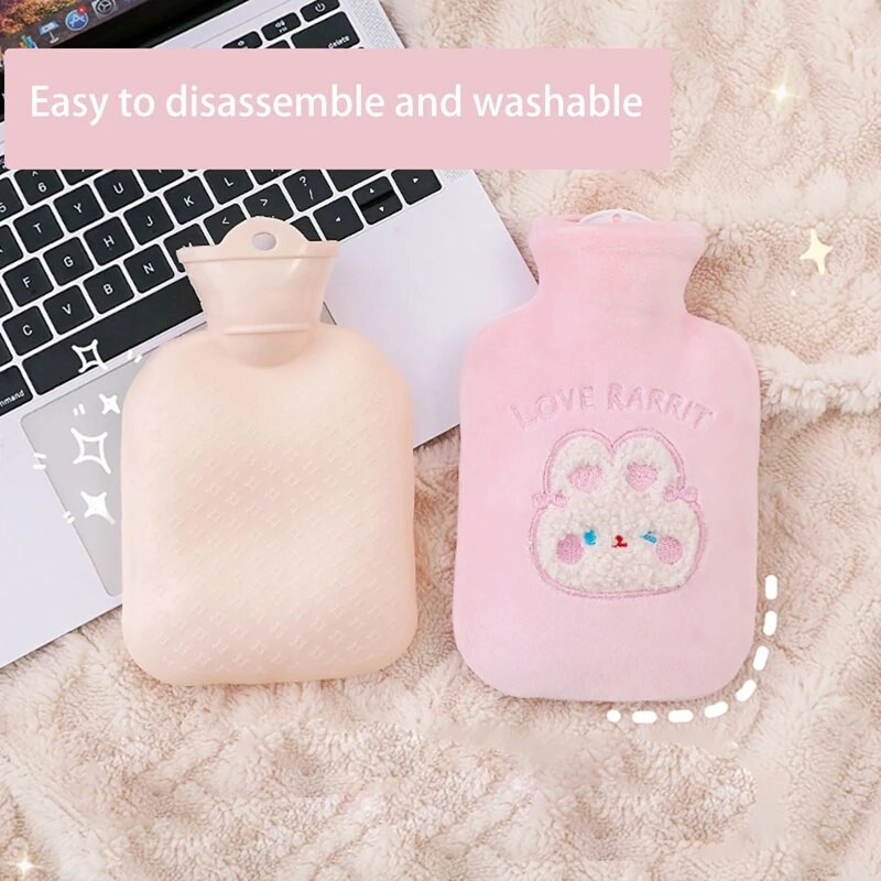 Χαριτωμένη τσάντα για μπουκάλι ζεστού νερού για κορίτσια Λούτρινη θερμαντική συσκευή ώμου Θερμότερη συσκευασία χεριών Ζεστή κοιλιά Στιγμιαία ζεστή συσκευασία Χειμερινού μαξιλαριού θέρμανσης νερού