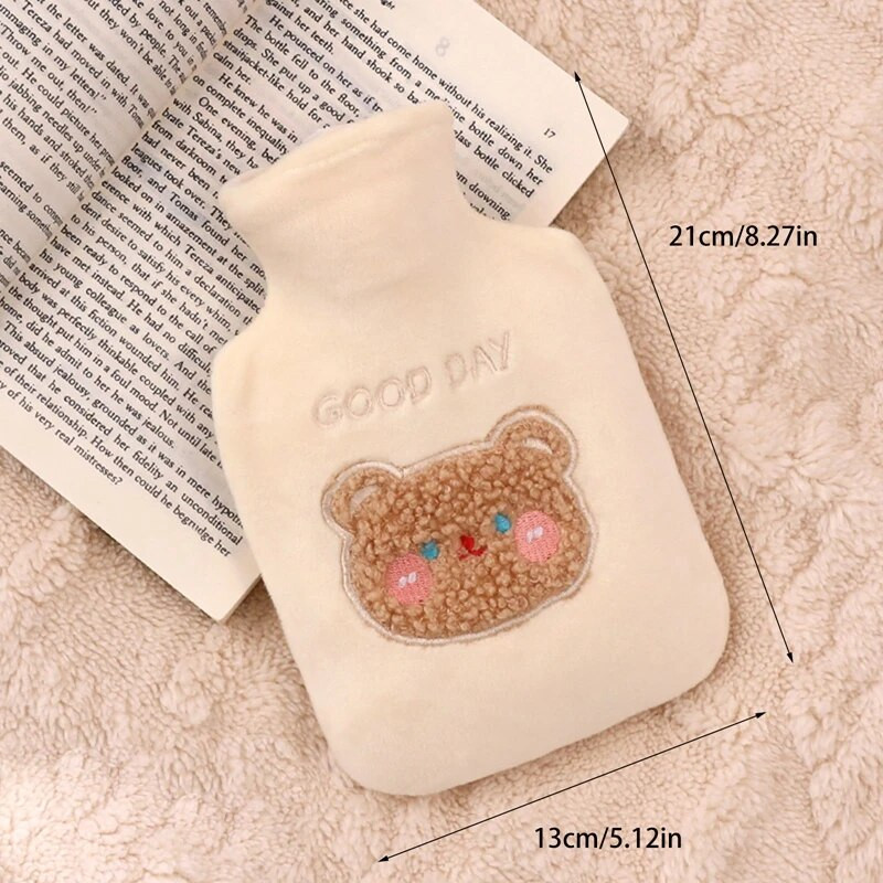 Χαριτωμένη τσάντα για μπουκάλι ζεστού νερού για κορίτσια Λούτρινη θερμαντική συσκευή ώμου Θερμότερη συσκευασία χεριών Ζεστή κοιλιά Στιγμιαία ζεστή συσκευασία Χειμερινού μαξιλαριού θέρμανσης νερού