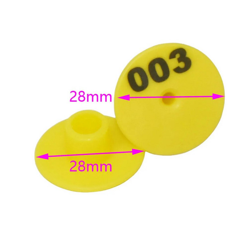 100 τμχ. Ετικέτα αυτιού από πρόβατο κουνέλι κατσικίσιο γουρουνάκι με τη λέξη αυτί που πληκτρολογεί λέιζερ Χάλκινα σκουλαρίκια κεφαλής 4 Χρώμα Ταυτότητα Ζώου Φάρμας