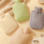 1000ml Mīlīgs roku sildītājs Karstā ūdens maiss Karstuma Siltums Karstā ūdens pudele Ūdens pildījums Aukstuma necaurlaidīgs Liels Mīksts Atkārtoti lietojams