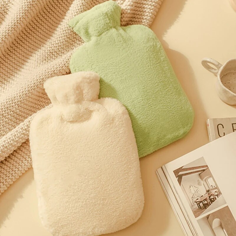 1000ml Mīlīgs roku sildītājs Karstā ūdens maiss Karstuma Siltums Karstā ūdens pudele Ūdens pildījums Aukstuma necaurlaidīgs Liels Mīksts Atkārtoti lietojams