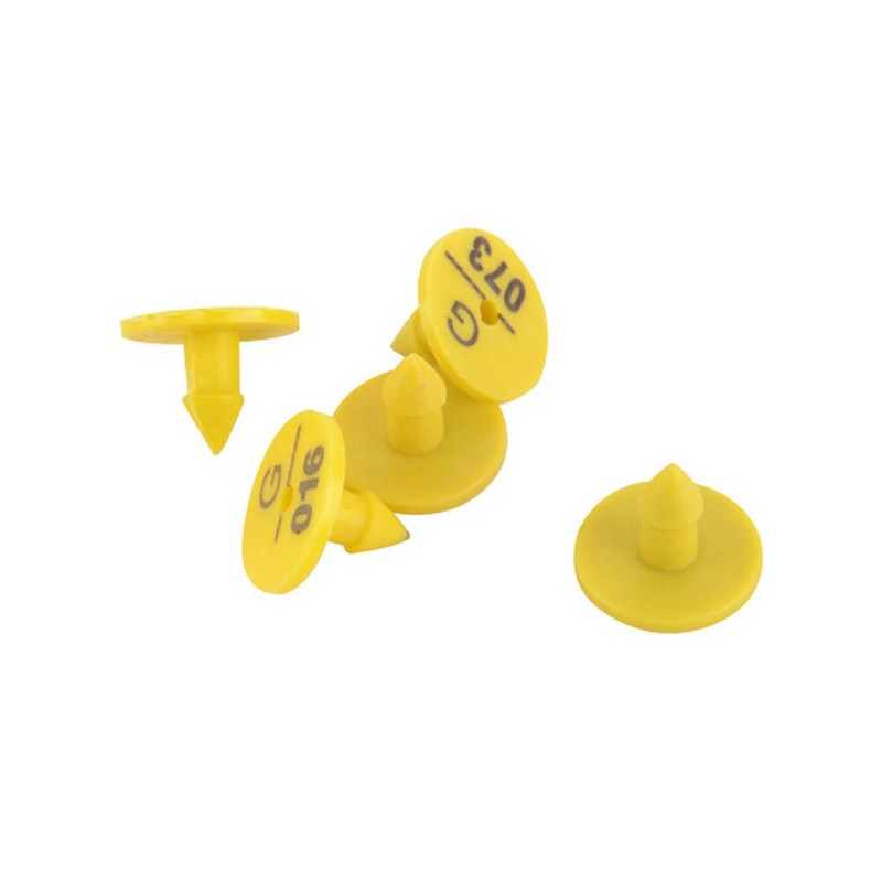 30 τμχ Ετικέτα αυτιού ζώου Σκουλαρίκι πρόβατο κουνέλι, κατσίκα γουρουνάκι, λογότυπο πορτοκαλί κίτρινο ροζ πλαστικό Δελτίο αναγνώρισης ζωικού σήματος