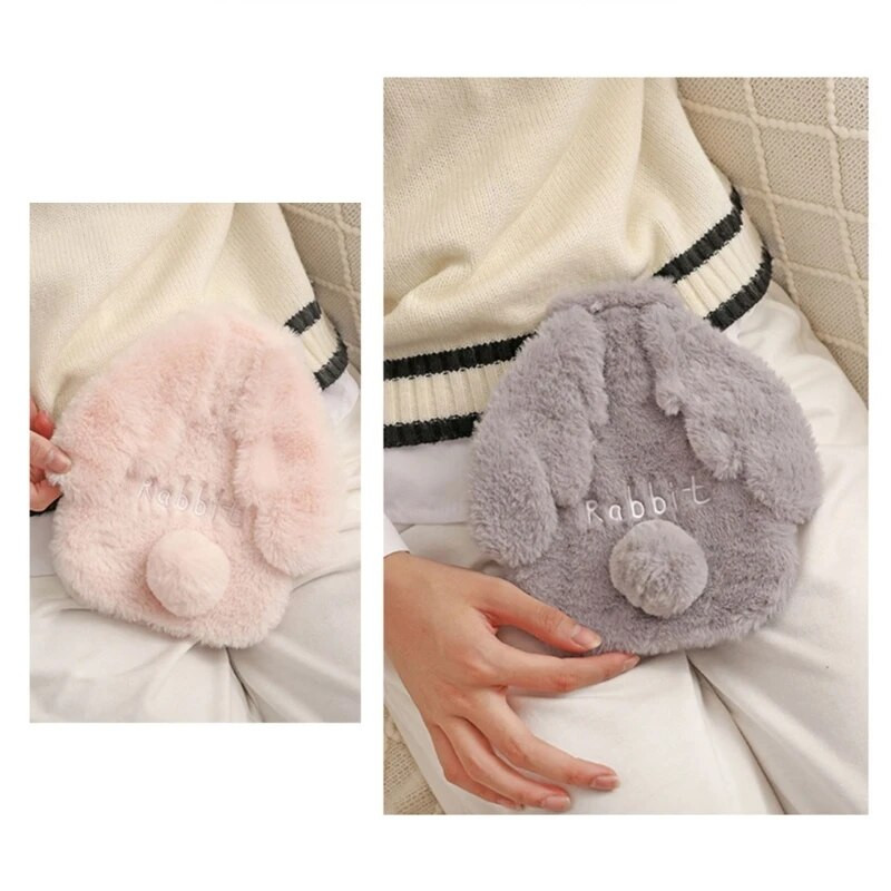 Cartoon Μπουκάλι ζεστού ζεστού νερού Μίνι βελούδινο πλενόμενο Ασφάλεια έγχυσης νερού