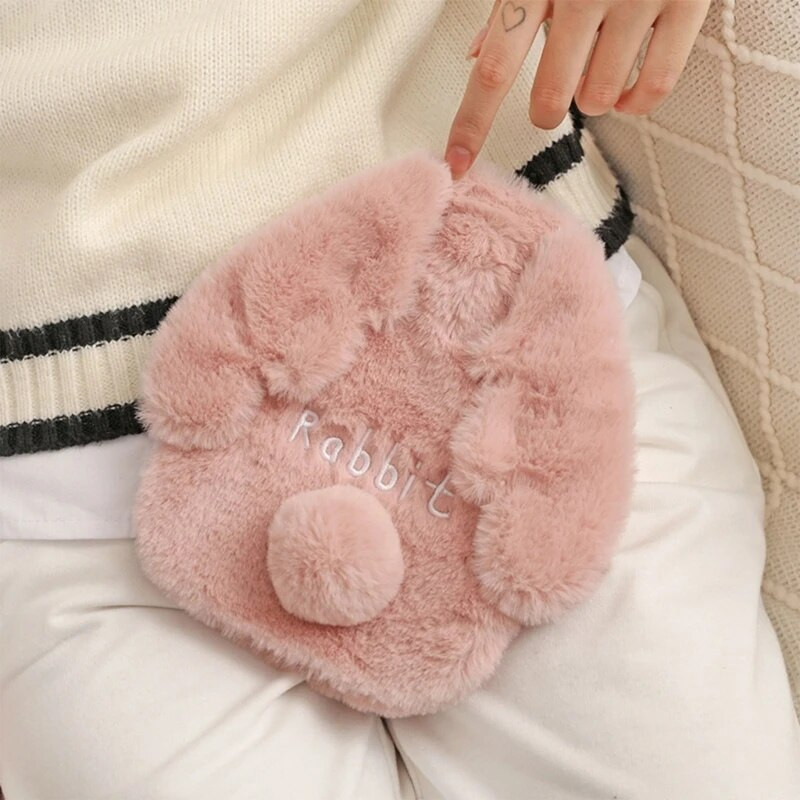 Cartoon Μπουκάλι ζεστού ζεστού νερού Μίνι βελούδινο πλενόμενο Ασφάλεια έγχυσης νερού