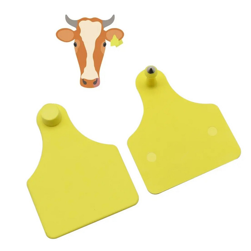 5 gab. Divpusējs tukšs TPU abpusējs liellopu auss zīmogs ar vāciņu iebūvētu melnu ieliktni govs auskari lauksaimniecības dzīvnieku identifikācija