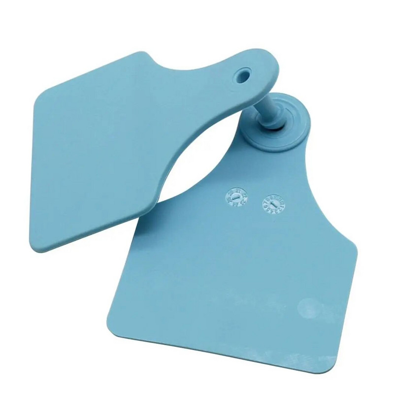 5 gab. Divpusējs tukšs TPU abpusējs liellopu auss zīmogs ar vāciņu iebūvētu melnu ieliktni govs auskari lauksaimniecības dzīvnieku identifikācija