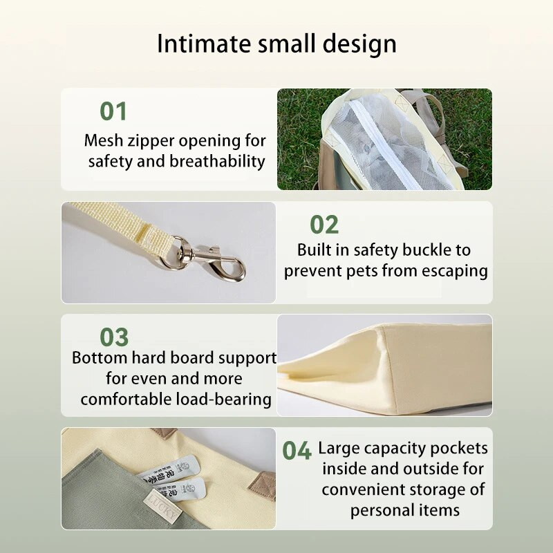 Vienkārša kaķu audekla soma Pārnēsājama mājdzīvnieku soma liela ietilpība izejošā mugursoma kaķu rokassoma ar regulējamu sprādzi kaķu piederumiem