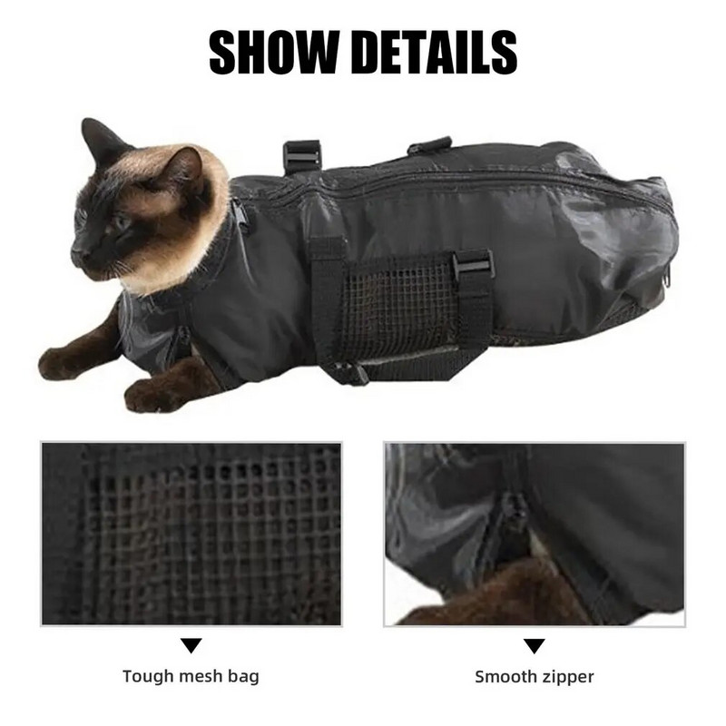 Lemmikloomatarbed Kasside hooldamiseks ja vannitamiseks mõeldud turvakotid koonuga küünte lõikamiseks Küünte kontrollimiseks ja süstimiseks kriimustusvastane hammustuskott