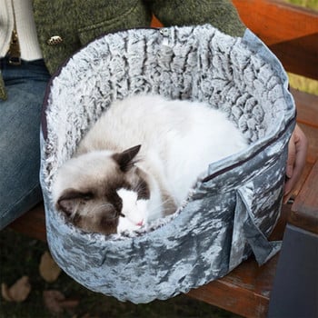 Μαλακό μεταφορέα κατοικίδιων Χειμερινό ζεστό άνετο κρεβάτι γάτας Μεταφορείς με μαλακή όψη Στεφάνι μεταφοράς για μικρό σκύλο για γάτα