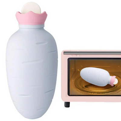 Gumijas karstā ūdens pudele mikroviļņu krāsns apkure ziemas karstā ūdens maisiņš Jauka burkāna forma necaurlaidīga ūdens maisiņi Ziemassvētku dāvanas