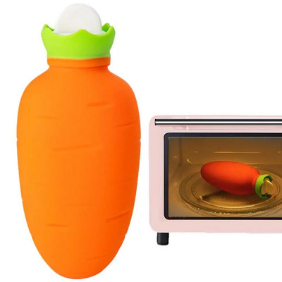 Gumijas karstā ūdens pudele mikroviļņu krāsns apkure ziemas karstā ūdens maisiņš Jauka burkāna forma necaurlaidīga ūdens maisiņi Ziemassvētku dāvanas