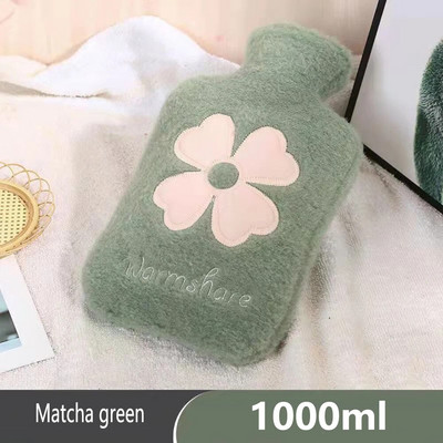 Φανέλα ζεστό μπουκάλι ζεστού νερού Χειμερινό χαριτωμένο μπουκάλι νερού Kawaii για κορίτσια Φορητό κρεβάτι μέσης ζεστό μπουκάλια 500/1000ml