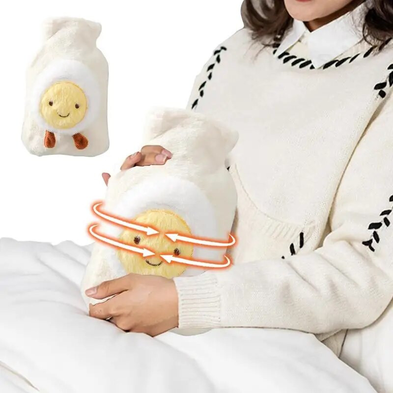 Χαριτωμένο ζεστό ζεστό νερό τσάντα ζεστού νερού Heat Warm Cartoon Λούτρινο μπουκάλι ζεστού νερού πλήρωση νερού Διατήρηση αδιάβροχων εξαρτημάτων μαλακής θέρμανσης