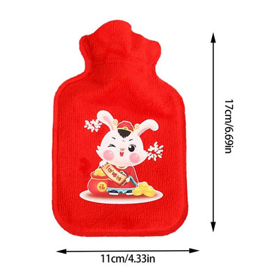Jauks karstā ūdens pudele mazs sildīšanas paliktnis ziemas silts drošs jauks Ziemassvētku roku sildītājs sildošs spilventiņš, atvieglojums sāpes menstruāciju krampji