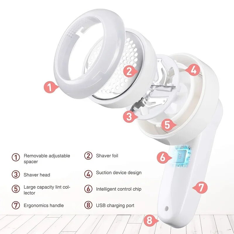 1 PC, električni brijač za tkanine, punjivi USB uređaj za uklanjanje dlačica za odjeću, veste, posteljinu, prijenosni ručni električni uređaj za uklanjanje dlačica