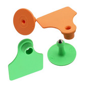 10 készlet TPU anyagú juh fülcímkék disznó üres jelkártya réz fej fülbevaló haszonállat azonosító kártya