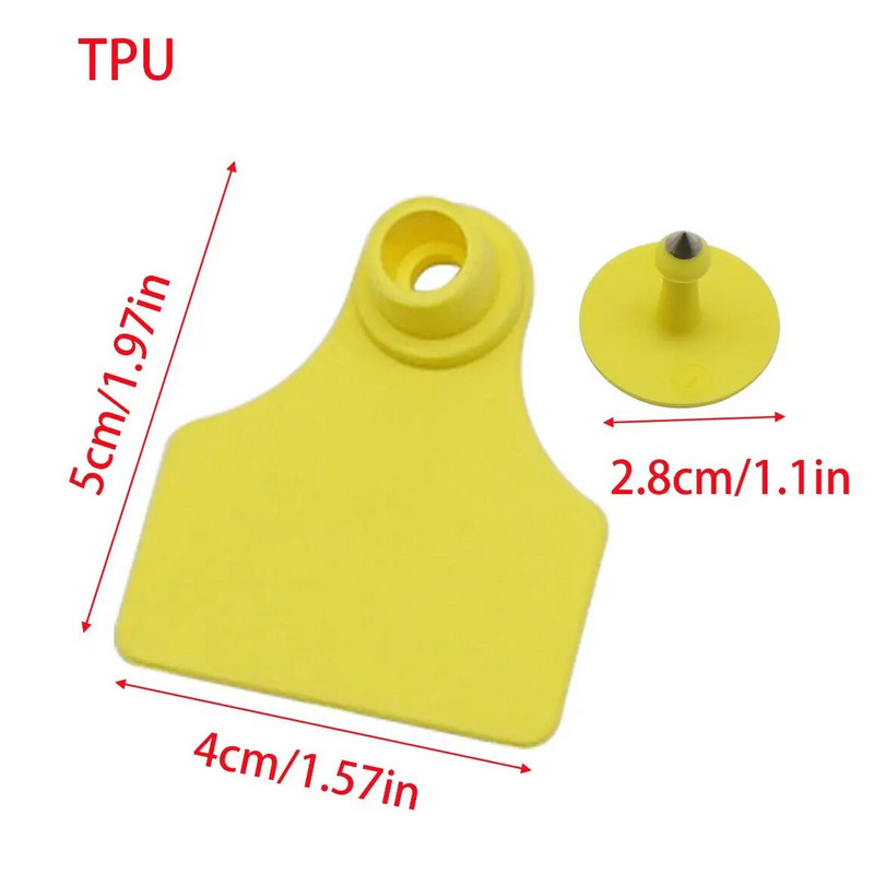 10 készlet TPU anyagú juh fülcímkék disznó üres jelkártya réz fej fülbevaló haszonállat azonosító kártya