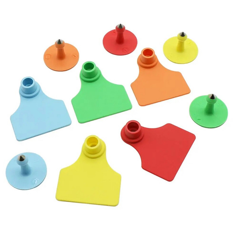 10 készlet TPU anyagú juh fülcímkék disznó üres jelkártya réz fej fülbevaló haszonállat azonosító kártya