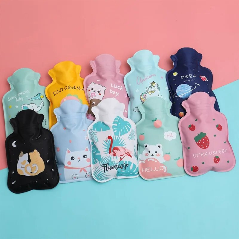 Cute Hand Warmer Hot Water Bag Heat Warm Cartoon Hot Water Bottle Water Geeping Keeping Coldproof Small soft επαναχρησιμοποιήσιμο 1Pc