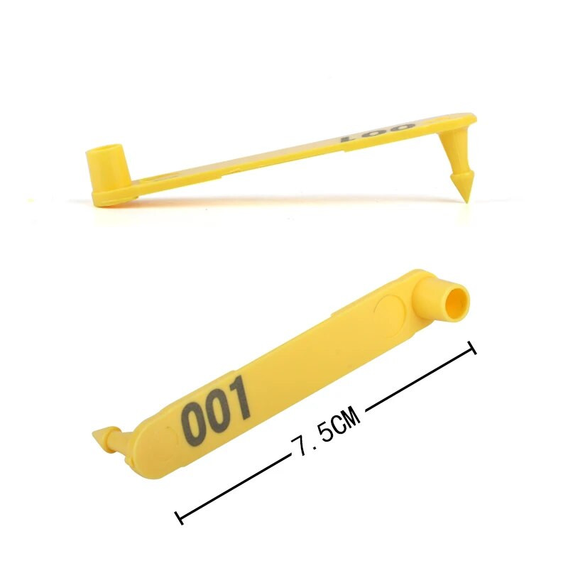 100 τεμ. Ταμπέλες αυτιού προβάτου με τις λέξεις No.001-1000 Δακτυλογράφηση με λέιζερ Πλαστικά Σκουλαρίκια κεφαλής Κάρτες αναγνώρισης ζώων φάρμας