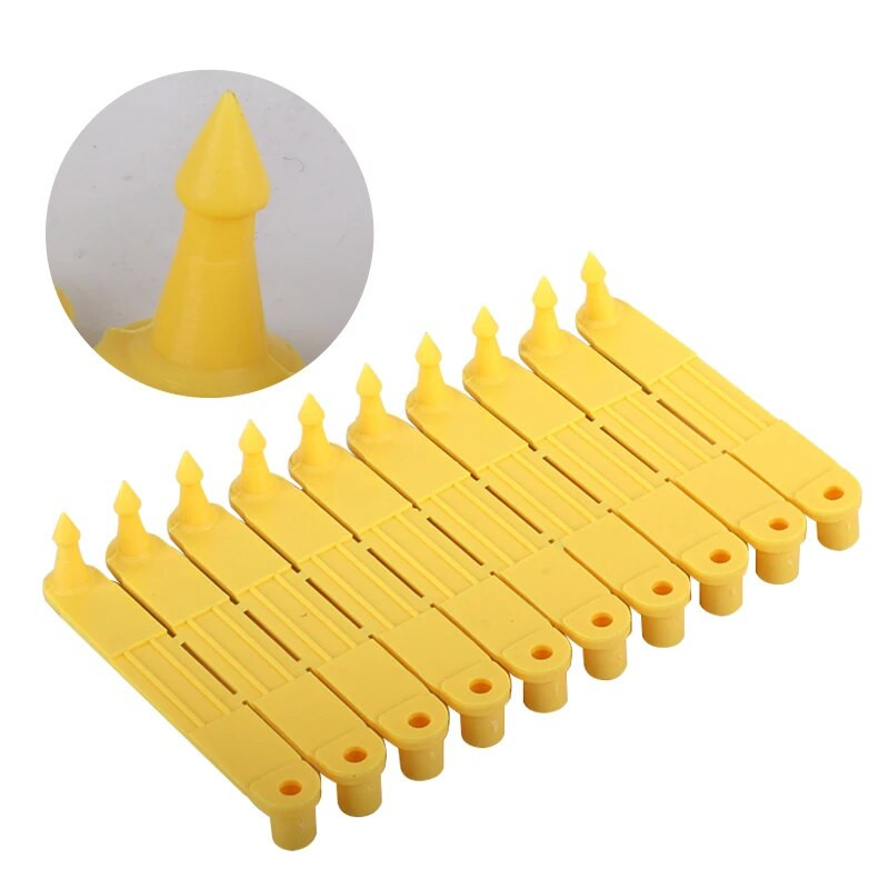 100 τεμ. Ταμπέλες αυτιού προβάτου με τις λέξεις No.001-1000 Δακτυλογράφηση με λέιζερ Πλαστικά Σκουλαρίκια κεφαλής Κάρτες αναγνώρισης ζώων φάρμας