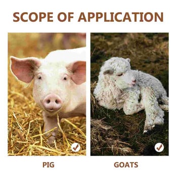 100 комплекта Етикети за уши за добитък Етикети за идентификация на селскостопански животни Празни етикети за уши