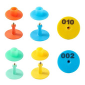 100 tk. Sea ja lamba kõrvamärgid numbritega 001-100 Hõõrumisvastased ümmargused sea ja lamba kõrvamärgid Põllumajanduse aretusjuhtimistarbed