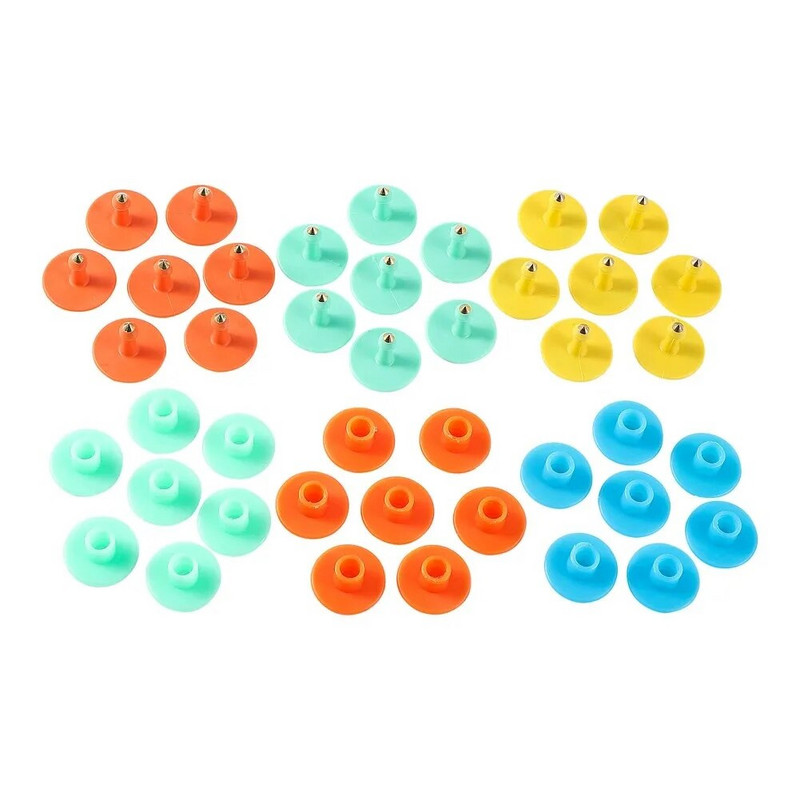 100 tk. Sea ja lamba kõrvamärgid numbritega 001-100 Hõõrumisvastased ümmargused sea ja lamba kõrvamärgid Põllumajanduse aretusjuhtimistarbed