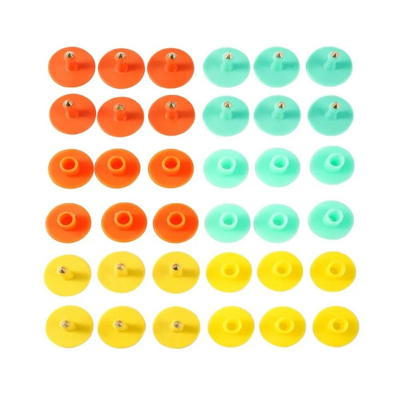 100 tk. Sea ja lamba kõrvamärgid numbritega 001-100 Hõõrumisvastased ümmargused sea ja lamba kõrvamärgid Põllumajanduse aretusjuhtimistarbed