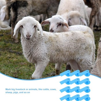 100 τμχ Ετικέτες Ζώου για Βοοειδή Ζώδια Κτηνιατρική Ταυτοποίηση Ζώο Tpu