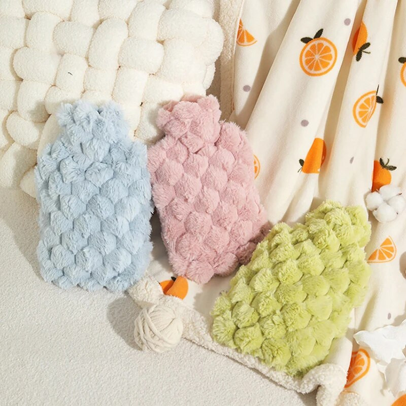 Ziemas karstā ūdens pudele gultai, silts vēders, multfilma roku sildītājs, piepildīts ar sprādziendrošu pārnēsājamu karstā ūdens maisiņu