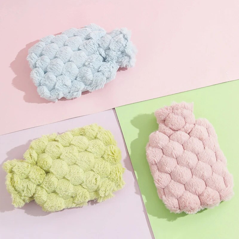 Ziemas karstā ūdens pudele gultai, silts vēders, multfilma roku sildītājs, piepildīts ar sprādziendrošu pārnēsājamu karstā ūdens maisiņu