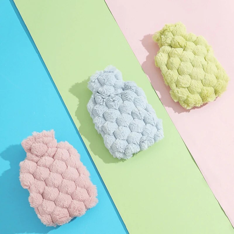 Ziemas karstā ūdens pudele gultai, silts vēders, multfilma roku sildītājs, piepildīts ar sprādziendrošu pārnēsājamu karstā ūdens maisiņu