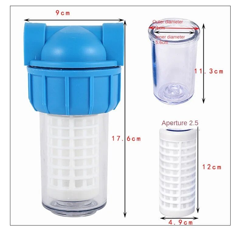 5 hüvelykes európai olasz stílusú átlátszó szűrőpalack, vízszűrő palack, fordított ozmózisos diy vízszűrő rendszer