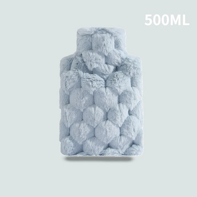 1000 ml karšto vandens buteliai žiemai sutirštintas įpurškiamas vanduo PVC rankų šildytuvas namų apyvokos mielas sprogimui atsparus pliušinis karšto vandens maišelis