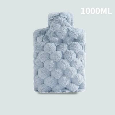 1000 ml karšto vandens buteliai žiemai sutirštintas įpurškiamas vanduo PVC rankų šildytuvas namų apyvokos mielas sprogimui atsparus pliušinis karšto vandens maišelis