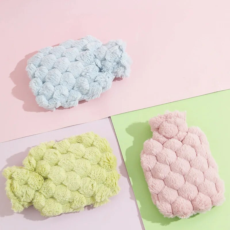 Μπουκάλια ζεστού νερού 1000ML Winter Thickened Injection Water Pvc Warner House House Χαριτωμένη βελούδινη τσάντα ζεστού νερού με προστασία από εκρήξεις