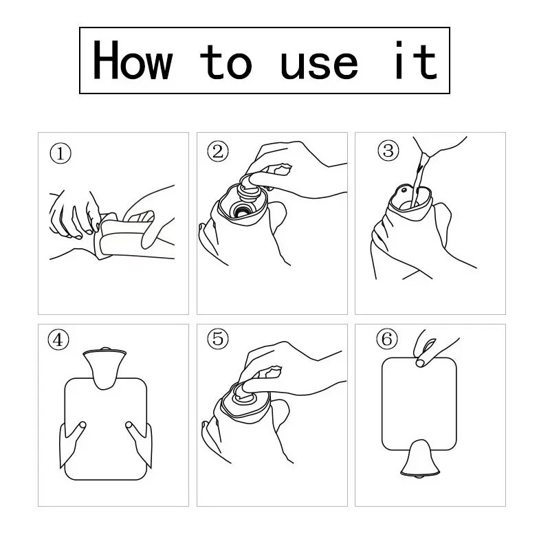 Μπουκάλια ζεστού νερού 1000ML Winter Thickened Injection Water Pvc Warner House House Χαριτωμένη βελούδινη τσάντα ζεστού νερού με προστασία από εκρήξεις