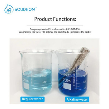 SOUDRON преносим минерален инфузер с отрицателни йони, алкален водород, водна пръчка
