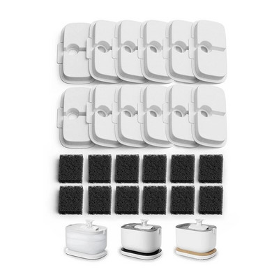 12 komplekti asendusfiltrit Dockstreami juhtmevaba kassi purskkaevu PLWF005/PLWF115/WF105 jaoks, lemmikloomade purskkaevu filtrid