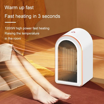 Φορητός ανεμιστήρας θέρμανσης δύο ταχυτήτων 1200W Εσωτερικός θερμαντήρας εξοικονόμησης ενέργειας για χρήση σε δωμάτια Γραφεία επιτραπέζιοι και οικιακή χρήση