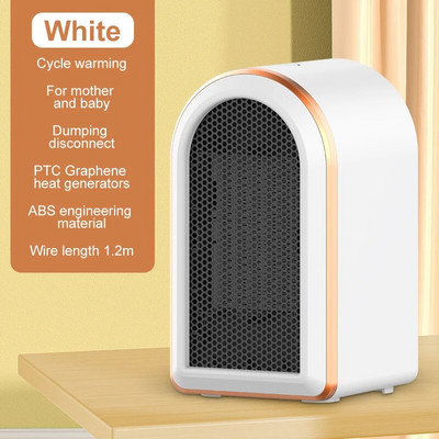1200 W divu ātrumu pārnēsājams apkures ventilators iekštelpu enerģijas taupīšanas telpu sildītājs izmantošanai telpās, birojos, galddatoros un mājsaimniecībā