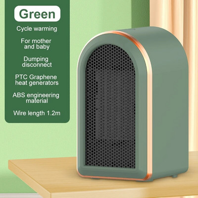 1200 W divu ātrumu pārnēsājams apkures ventilators iekštelpu enerģijas taupīšanas telpu sildītājs izmantošanai telpās, birojos, galddatoros un mājsaimniecībā