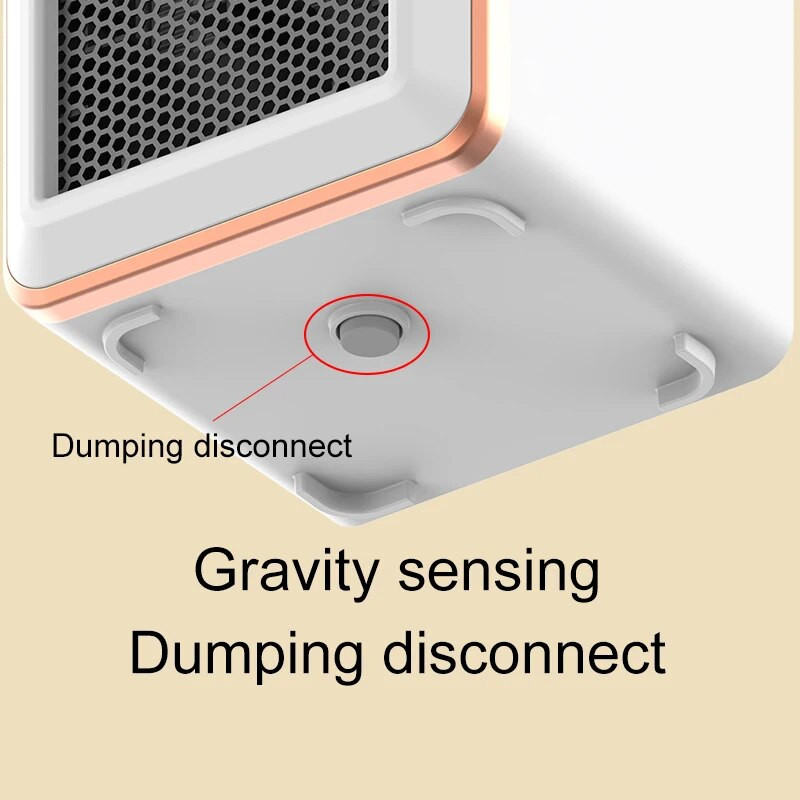 1200 W dviejų greičių nešiojamas šildymo ventiliatorius, energiją taupantis patalpų šildytuvas, skirtas naudoti patalpose, biuruose, staliniuose kompiuteriuose ir buityje